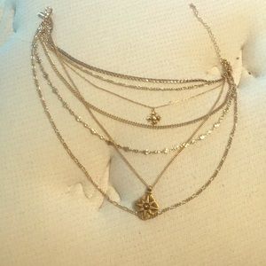 Gold layered necklace